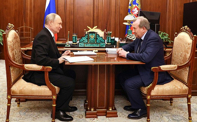 Встреча с президентом Российской академии наук Геннадием Красниковым.