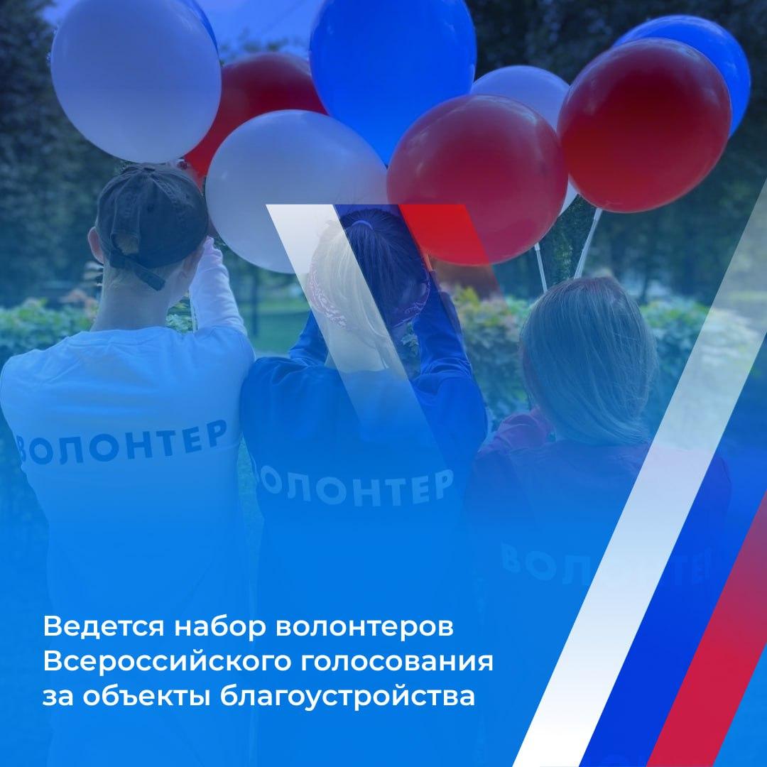 Регион ведет набор волонтёров Всероссийского голосования за объекты благоустройства.