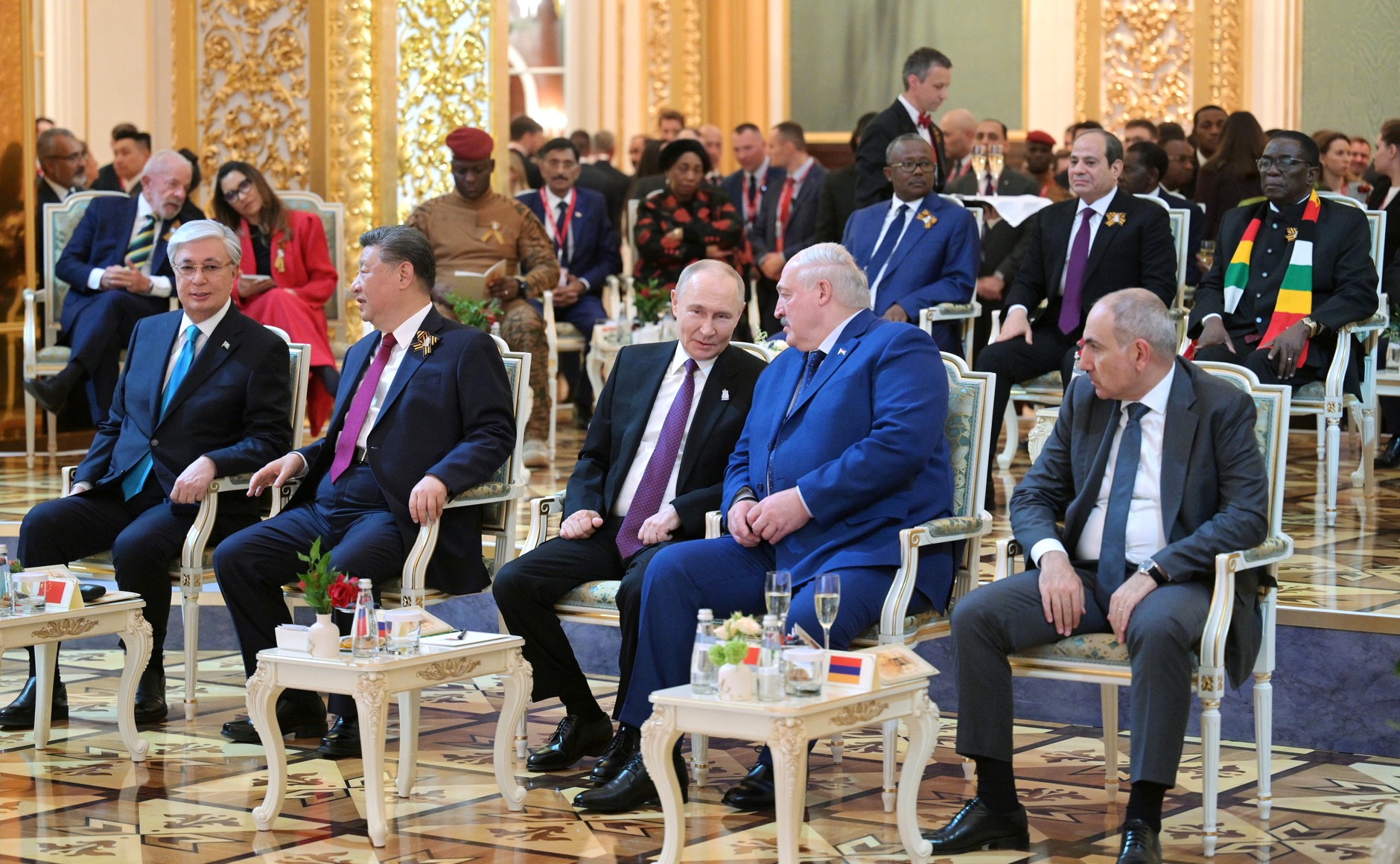 Торжественный обед от имени Президента России для глав делегаций, прибывших в Москву на 80-летие Победы.