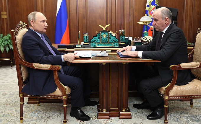 Встреча с главой Карачаево-Черкесии Рашидом Темрезовым.