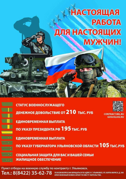 В Ульяновской области продолжается отбор граждан на военную службу по контракту. В Ульяновской области продолжается отбор граждан на военную службу по контракту.