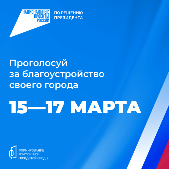 15–17 марта жители Барыша проголосовать за объекты благоустройства.